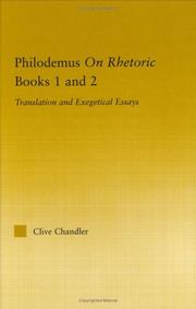 Philodemus On rhetoric. Books 1 and 2 : translation and exegetical essays