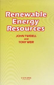 Cover of: Renewable energy resources