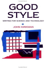 Cover of: Good style: writing for science and technology