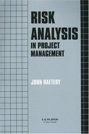 Cover of: Risk analysis in project management