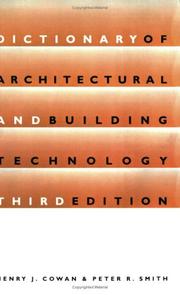 Dictionary of architectural and building technology