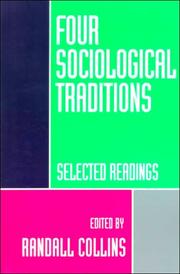 Cover of: Four sociological traditions: selected readings