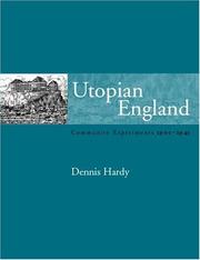 Cover of: Utopian England: Community Experiments 1900-1945 (Studies in History, Planning, and the Environment)