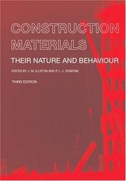 Cover of: Construction materials by edited by J.M. Illston and P.L.J. Domone.