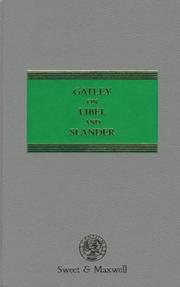 Gatley on libel and slander