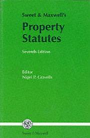 Sweet & Maxwell's property statutes