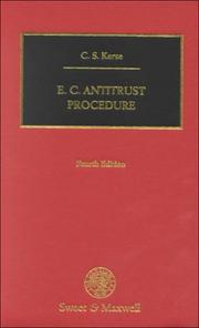 E.C. antitrust procedure