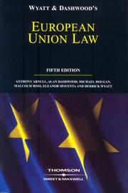 Wyatt and Dashwood's European Union law