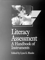Cover of: Literacy assessment: a handbook of instruments
