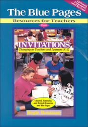 Cover of: The blue pages: resources for teachers from Invitations