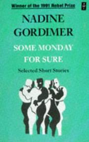 Cover of: Some Monday for Sure (African Writers) by Nadine Gordimer