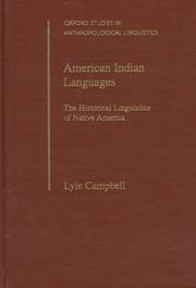 Cover of: American Indian languages by Lyle Campbell