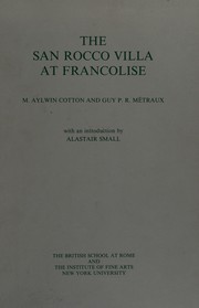 Cover of: The San Rocco villa at Francolise by M. Aylwin Cotton