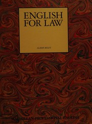 English for Law (Professional English) by A. Riley