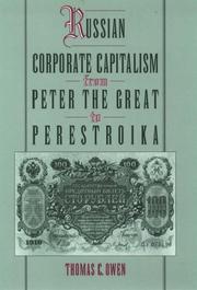 Cover of: Russian corporate capitalism from Peter the Great to perestroika