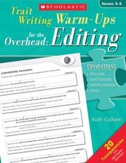 Cover of: Trait-Writing Warm-Ups for the Overhead: Editing: 20 Transparencies With Practice Exercises