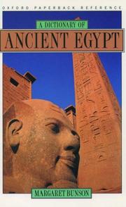 Cover of: A dictionary of ancient Egypt