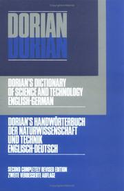 Cover of: Dorian's Dictionary of Science and Technology : English-German