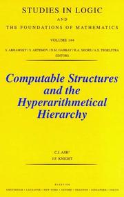 Cover of: Computable Structures and the Hyperarithmetical Hierarchy (Studies in Logic and the Foundations of Mathematics)