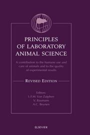 Principles of laboratory animal science : a contribution to the humane use and care of animals and to the quality of experimental results