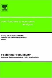 Fostering productivity : patterns, determinants, and policy implications