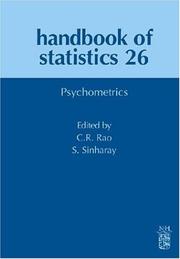 Cover of: Handbook of Statistics, Volume 26: Psychometrics (Handbook of Statistics)
