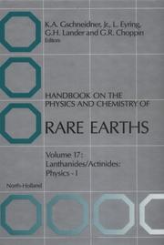 Cover of: Handbook on the Physics and Chemistry of Rare Earths : Lanthanides/Actinides: Physics - I (Handbook on the Physics and Chemistry of Rare Earths)