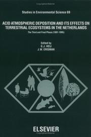 Acid atmospheric deposition and its effects on terrestrial ecosystems in the Netherlands : the third and final phase (1991-1995)