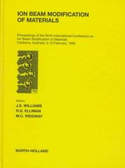 Ion beam modification of materials : proceedings of the ninth International Conference on Ion Beam Modification of Materials, Canberra, Australia, 5-10 February, 1995