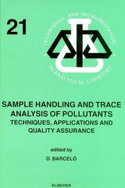 Sample handling and trace analysis of pollutants : techniques, applications and quality assurance