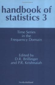Cover of: Time series in the frequency domain