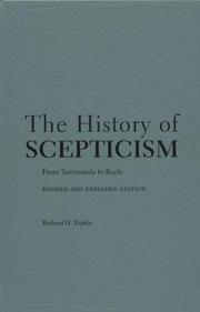 Cover of: The History of Scepticism: From Savonarola to Bayle