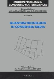Cover of: Quantum tunnelling in condensed media