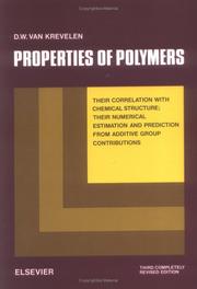 Properties of polymers by D. W. van Krevelen