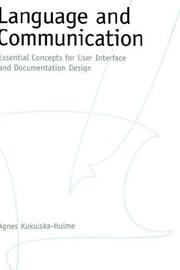 Language and communication : essential concepts for user interface and documentation design