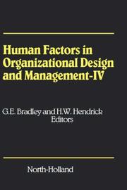 Human factors in organizational design and management-IV