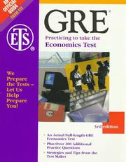 Cover of: GRE, practicing to take the economics test.