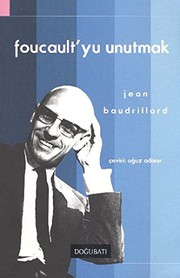 Cover of: Foucault'yu Unutmak by Jean Baudrillard