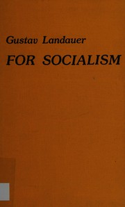 Cover of: For socialism