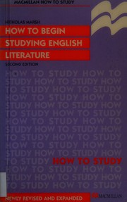 Cover of: How to Begin Studying English Literature (How to Study Literature)