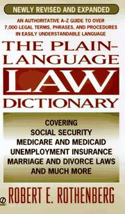 Cover of: The plain-language law dictionary