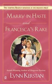 Cover of: Marry in Haste / Francesca's Rake