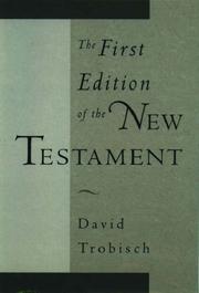 Cover of: The First Edition of the New Testament