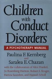 Cover of: Children with conduct disorders by Paulina F. Kernberg