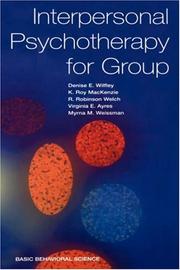 Cover of: Interpersonal Psychotherapy for Group