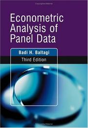 Econometric analysis of panel data