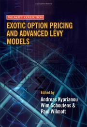 Cover of: Exotic Option Pricing and Advanced Lévy Models