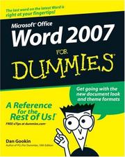 Word 2007 for dummies