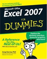 Microsoft Office Excel 2007 for dummies