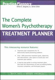 Cover of: The Complete Women's Psychotherapy Treatment Planner (Practice Planners)